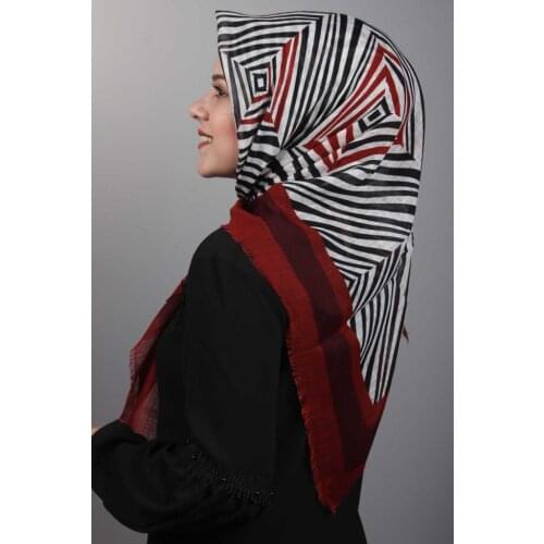 ERBİL PATTERNED LINEN FLAMLI SCARF-DESEN-04-RENK-06