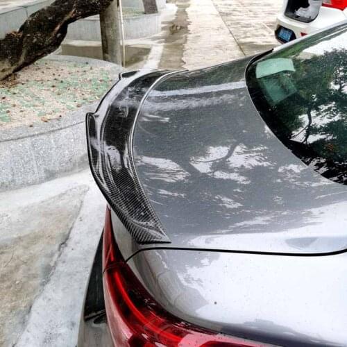 Car Glossy Black/Carbon Fiber Color PSM Type Rear Trunk Spoiler Wing Lip ABS For Infiniti Q50 2014-2020 Rear Car Trunk Spoiler