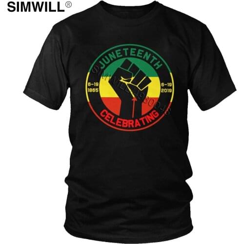 Juneteenth Celebrates Freedom T Shirts for Men Soft Cotton Black African American Pride Tee Tops Short Sleeved Tshirt Clothing
