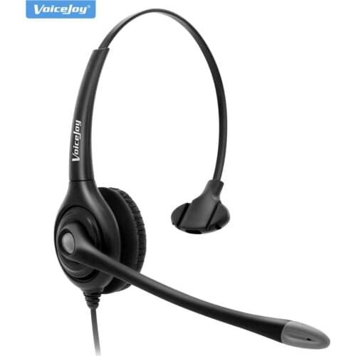 VoiceJoy Volume and Mute microphone RJ9 connector headphone Noise canceling Telephone headset call center headset