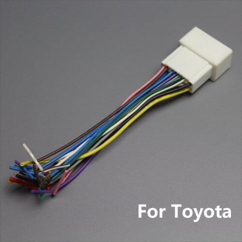 Plugs Into Factory Harness For Toyota Crown Land Cruiser Prado Radio Wire Adapter Stereo Cable Male DIN To ISO