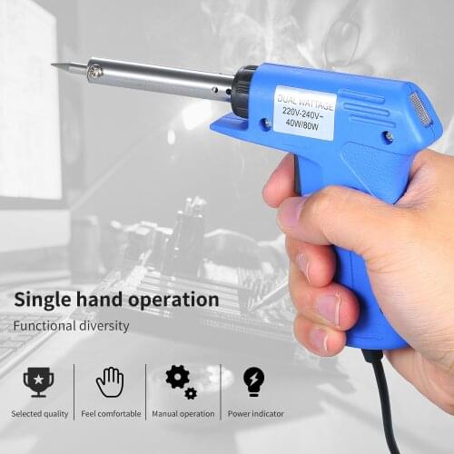 Professional Adjustable Soldering Iron Gun Dual Power Quick Heat-Up Welding Electric Soldering Iron Gun 220V-240V