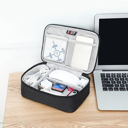 Cable Storage Bag Accessories Cable Organizer Bag- Waterproof Gadget Carrying Case for Cable Charger SD Card