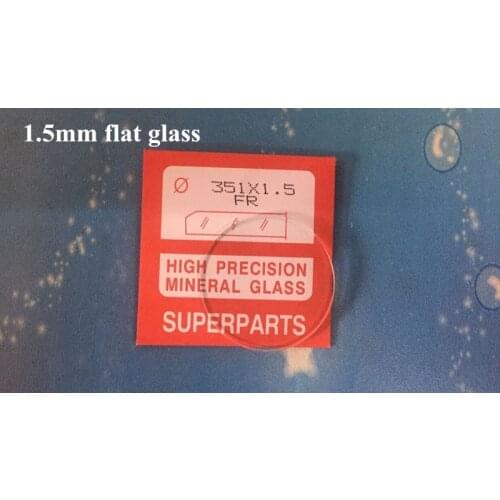 High Precision 1.5mm Thick Watch Crystal Flat Round Mineral Glass 16.1~40mm Size