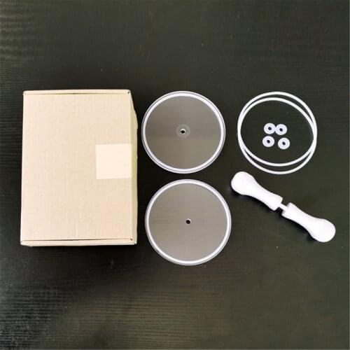 LP Vinyl Record Cleaner Clamp Aluminum handle Record Label Saver Protector Waterproof Acrylic Clean Tool