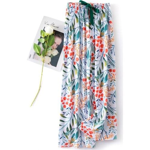 Women Cotton Pants Sleepwear Print Intimate Lingerie Casual Nightwear Pajamas Home Clothes Summer Pyjamas Homewear Pijamas