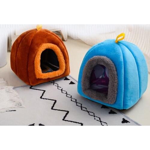 Winter Warm Hamster House Guinea Pig Pet Sleeping House Pad Cushion Small Animals Nest for Rodent Guinea Pig Rat Hedgehog