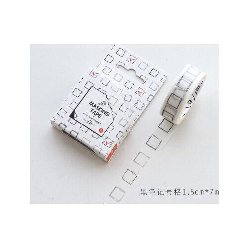 1.5cm 7m 1 pcs DIY design Options box yes or no style washi tape Scrapbook Sticker Label Masking home gift decor