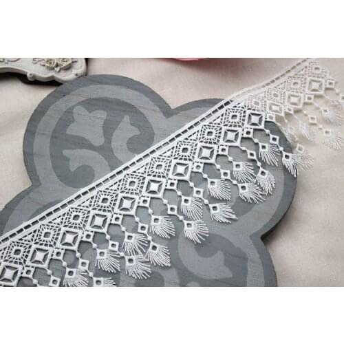 10Yards/Lot DIY Garment Accessories, 9CM Wide Milk Silk, Water Soluble Embroidery Lace Dress Skirt Materials