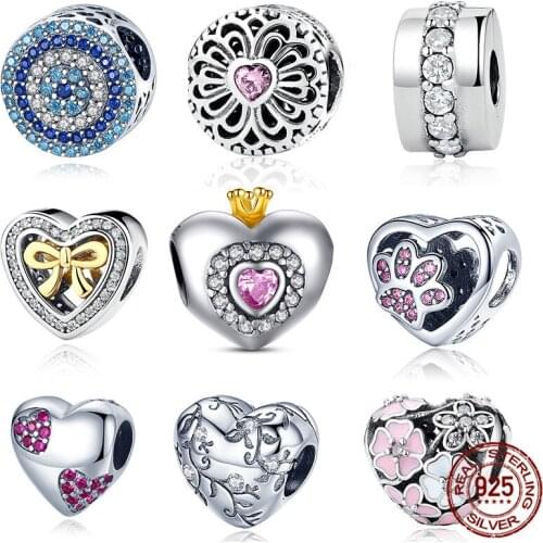 100% Real 925 Sterling Silver Love Beads Series Fit Original 3mm Bracelet& Bangle For Women Birthday Fashion Jewelry Gift