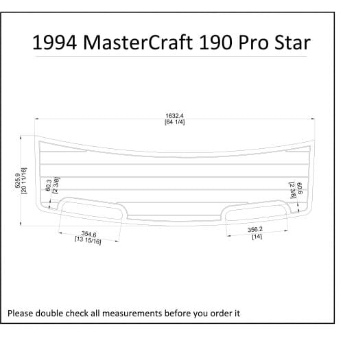 1994 MasterCraft 190 Pro Star Boat Swim Platform Pads 1/4" 6mm EVA Teak Decking