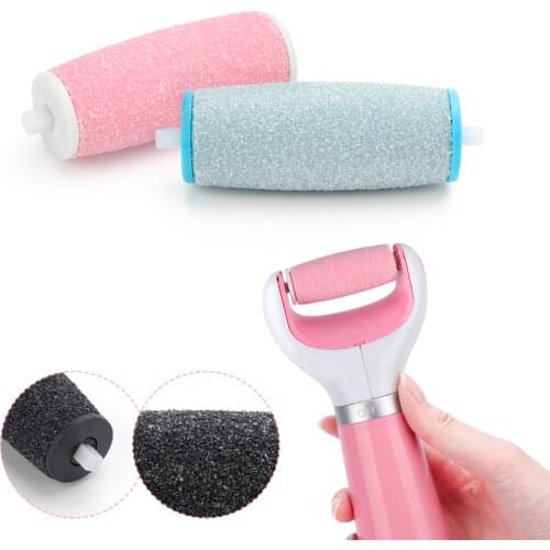 2Pcs Foot Care Roller Inlaid Pedicure Rollers Hard Skin Remover Dull Polish Foot File Replacement Stone Feet Care Tool
