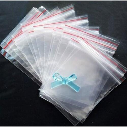 500pcs / pack transparent Pe ziplock bags resealable plastic retail packaging Bag Pe self-sealing zipper bagJewelry Packing Bags
