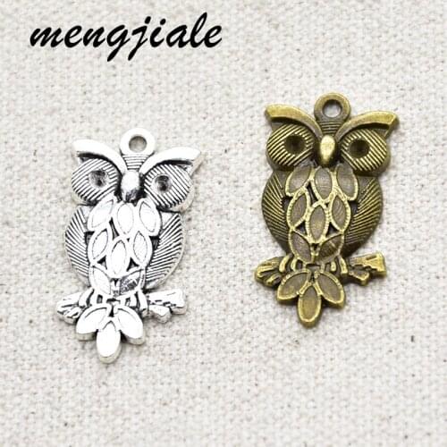 8pcs Alloy charms owl charms Pendants Fit Bracelets Small Owl Charms Making Jewelry