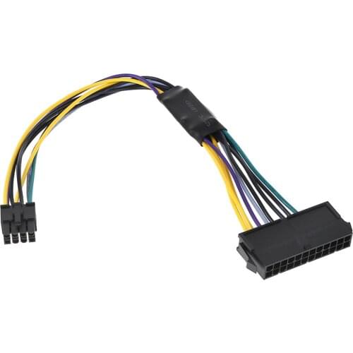 ATX 24P to 8P Power Supply Adapter Conventer Cable Cord Wire for Dell 24Pin to 8Pin Optiplex 3020 7020 9020 Motherboard Server