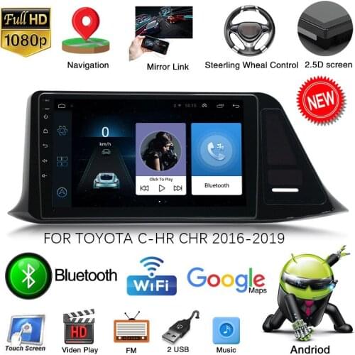 Android 10.1 Car DVD Player GPS Navi Wifi Stereo Radio for Toyota C-HR Chr 16-19