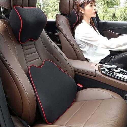 Car Neck Headrest Pillow Car Accessories Cushion Auto Seat Head Support Neck Protector Automobiles Seat Neck Rest Memory Cotton
