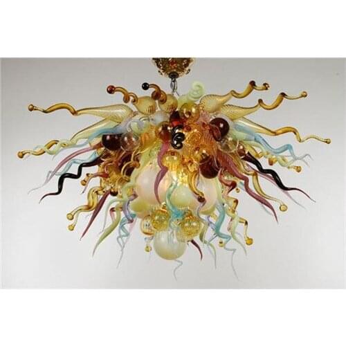 Free Shipping Art Decor Blown Glass LED Light Source AC 110V -220V Chandelier
