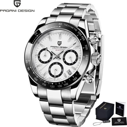 New PAGANI DESIGN Brand Top Men quartz Watch Luxury Stainless Steel Watch Automatic Date At The Time Business Clock Reloj Hombre