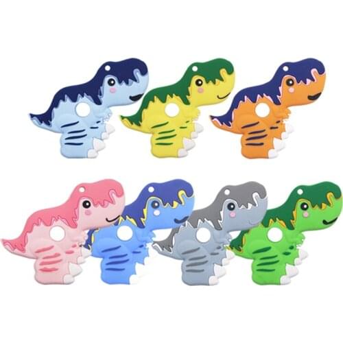 Food Grade Silicone Infant Teether DIY Shower Cartoon Necklace Chewing Pacifier Accessories Oral Sensory Teething Baby Products