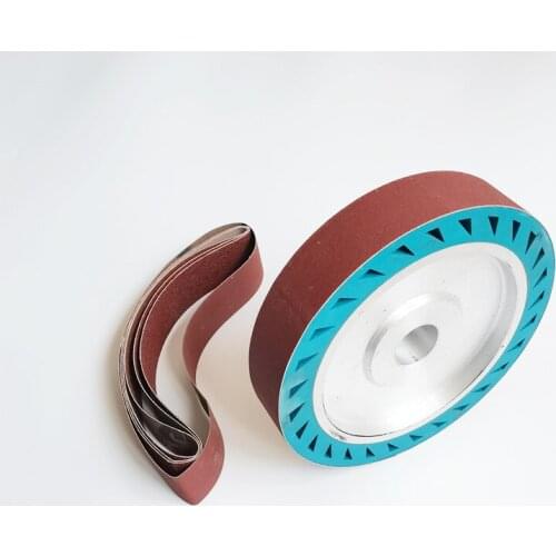 200*40mm ID 32mm Centrifugal Rubber Elasticity Wheel 8" Expander Wheel for Sanding Belt on Grinder