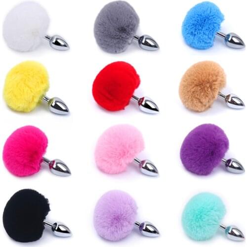 Erotic Anal Plug Butt Plug Smooth Touch Stainless Steel Bunny Tail Prostate ButtPlug Adult Sex Toys For Woman Men Gay Sexy Shop