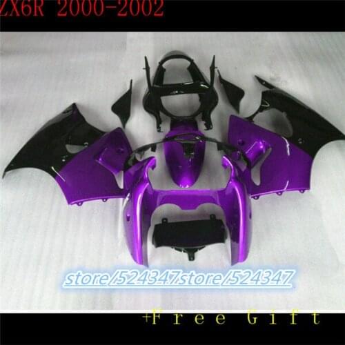 Fei-100% of cheap selling motorcycles from repsol For kawasaki NINJA NINJA ZX6R 01 00 02 black body fairing purple part three