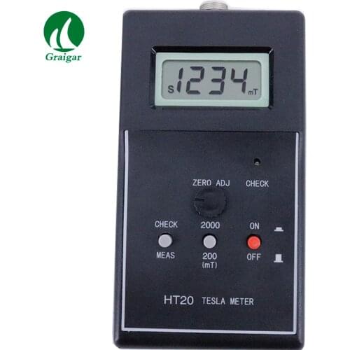 HT20 Portable Digital Gauss Meter Tesla Meter Tester HT-20 The Magnetic Field Magnets Measure