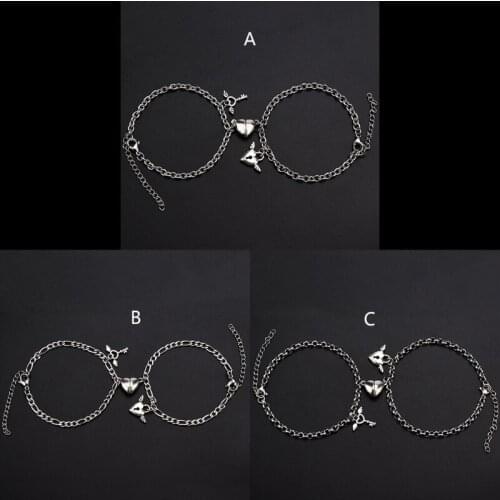 Magnetic Couples Bracelets Mutual Attraction Relationship Matching Friendship Rope Bracelet Set Gift for Women Men