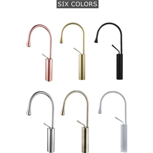 New Design Black Brushed Kitchen Faucets Stainless Steel Hot And cold Water Mixer Tap Deck Mounted Water Prop Shape Outfall Tap