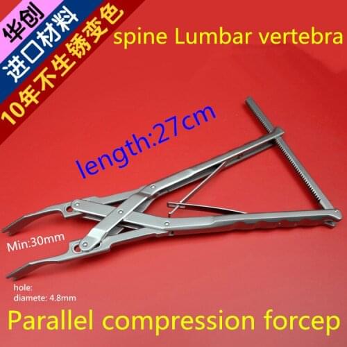 Medical orthopedic instrument spine Lumbar vertebra Parallel compression forcep Vertebral Press apparatus screw rod system AO