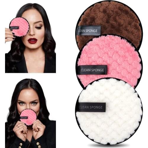 1/2pcs Makeup Remover Cloth Reusable Cleansing Wipe Make up Remover Towel Microfiber Reusable Make-up Disc Face Cosmetics Tool