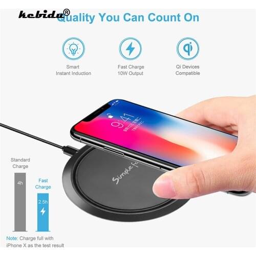 New 10W Qi Fast Wireless Charger For iphone 11 8 Plus Wireless Charging Pad For Samsung S10 Huawei P30 Pro Phone Charger Adapter