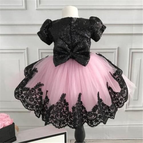 Baby Girls Clothes 2021 Summer New princess Girls Dress Short Sleeve Print Ruffle Lace Sweet Cute Dress Party 6M-6Y