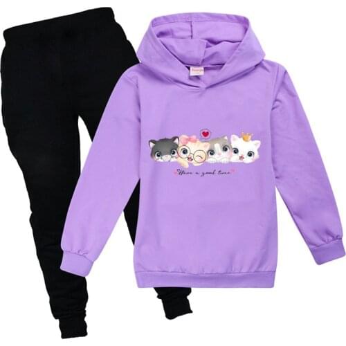 Fall Clothes for Kids Fashion Boy Kawaii Animal Print Harajuku Back To School Outfit Girls Clothing Set Boutique