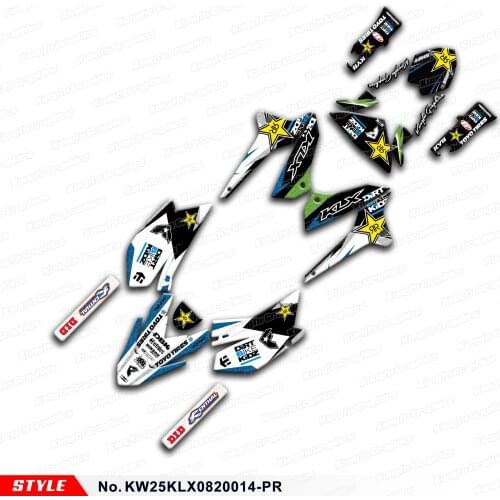 AFTERMARKET Vinyl Decals Custom Stickers for KLX 250 S D-Tracker X Final Edition 2008 to 2020, Style No.KW25KLX0820014-PR