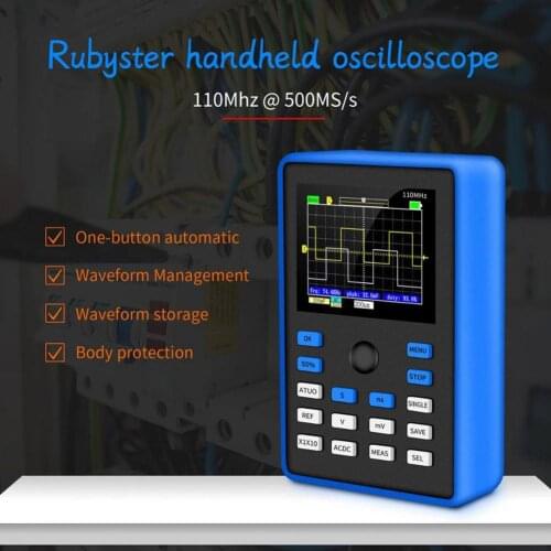 DSO 1C15 Professional Digital Oscilloscope 500MS/s Sampling Rate 110MHz Analog Bandwidth Support Waveform Storage