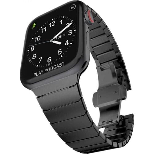 Strap For Apple watch band 44 mm/42mm 40mm 38mm Luxury Link iwatch bracelet apple watch series 6 SE 5 4 3 2 band 44 40 42 38 mm