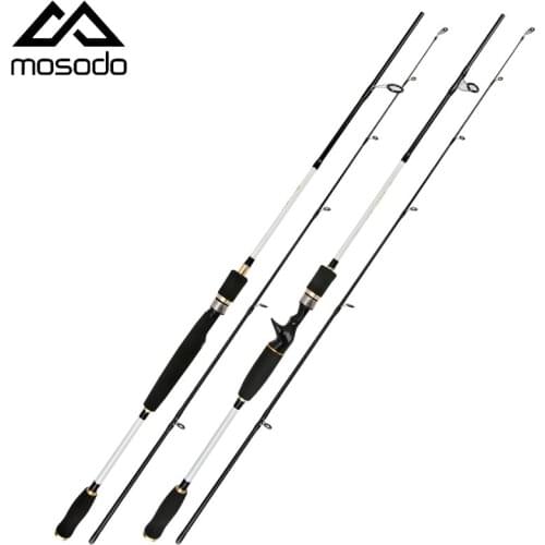 Mosodo lure fishing rod 1.8m2.1m2.4m equipped with carbon fiber fishing rod white 2-section rod gun handle and straight handle