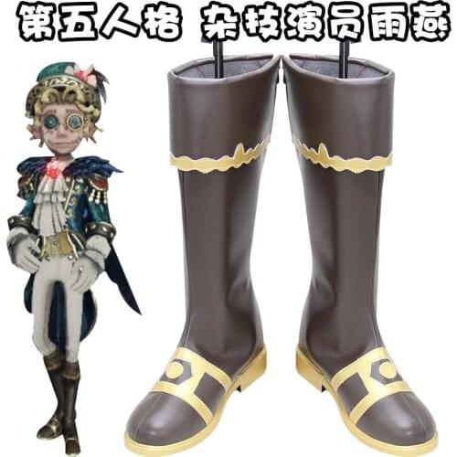 Game Identity V Cosplay Shoes Mike Morton Cosplay Survivor Acrobat Mr Swifts Skin Uniform Halloween Women Men Knee High Boots