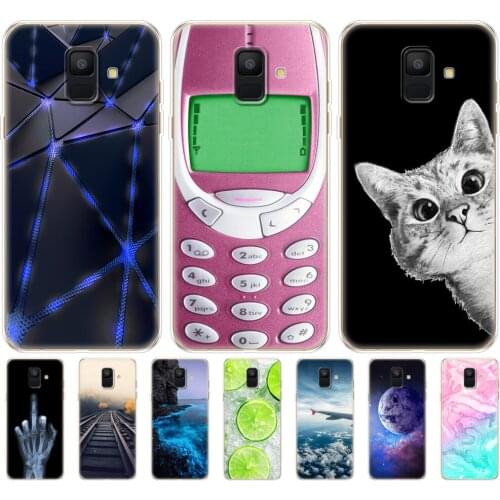 Silicon case For Samsung Galaxy A6 2018 case Dual SIM SM A600 A600F for samsung A6 plus 2018 A605 A605F case protective coque
