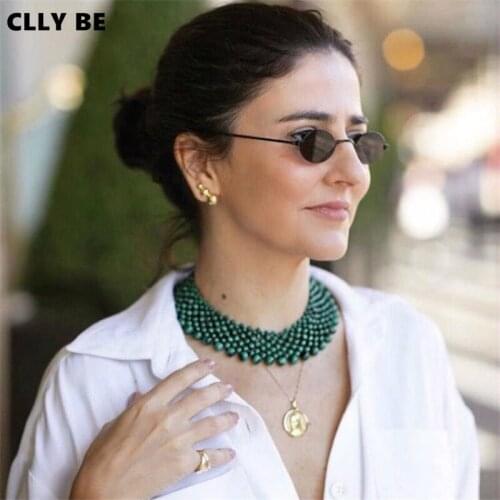 Vintage Small Oval Classic Sunglasses Women/Men Eyeglasses Street Beat Shopping Mirror Eyewear Oculos De Sol Gafas UV400