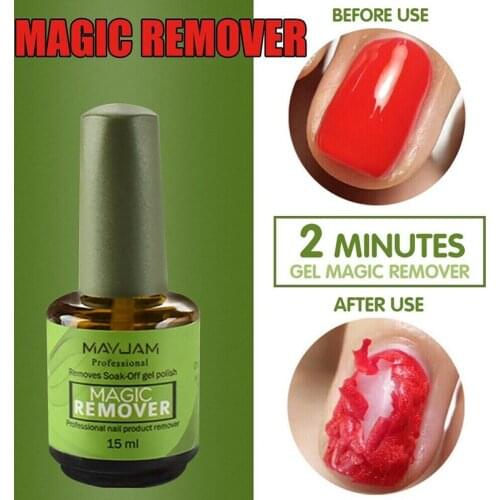15ml MAYJAM Gel Cleaner Gel Remover Gel Nail Polish Burst Magic 2mins Peel Off Varnishes Base Top Coat Without Soak Off Water