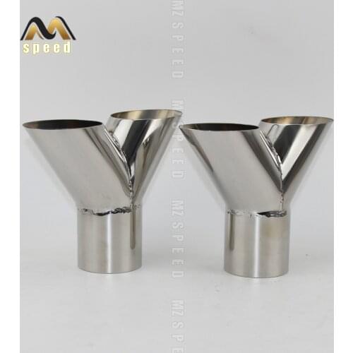 304 stainless steel Y type three way welded pipe general 51mm 63mm exhaust pipe welded muffler connecting pipe fitting