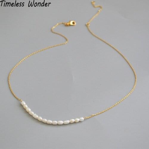 Timeless Wonder Stunning Natural Pearl Necklace Women Goth Jewelry Sweet Punk Boho Designer Kpop Ins Trendy Japan Party New 9860