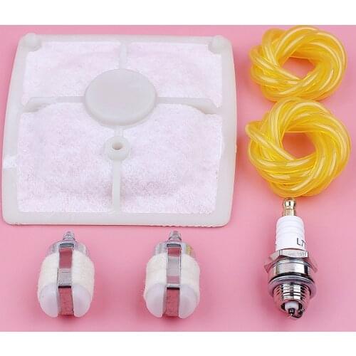 Air Fuel Filter Line Hose Spark Plug Kit For Stihl 041 041AV 041 Farm Boss Chainsaw Replacement Spare Tool Part