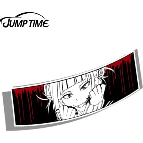 Jump Time 13cm x 3.6cm Bloody Toga Himiko My Hero Academia Anime Decal Funny Car Styling Vinyl Window Bumper Decor Car Stickers
