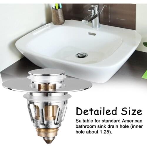 High-quality Bathroom Sink Stopper Universal Elastic Core Design Easy To Install Plug Built-in Filter Is Used To Retain Bearable