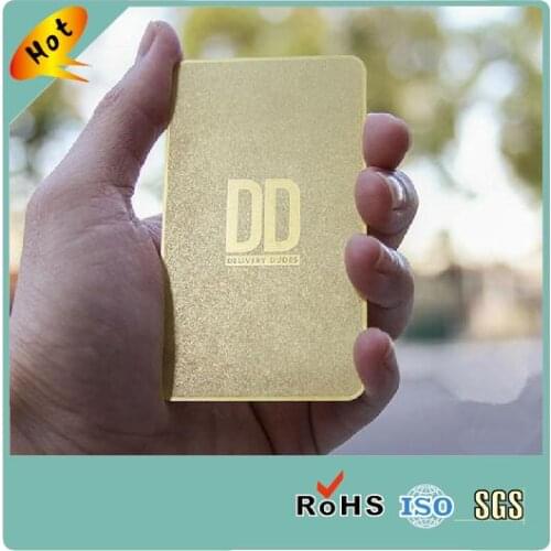 High quality wholesale custom stainless steel gold plated engrave metal business card