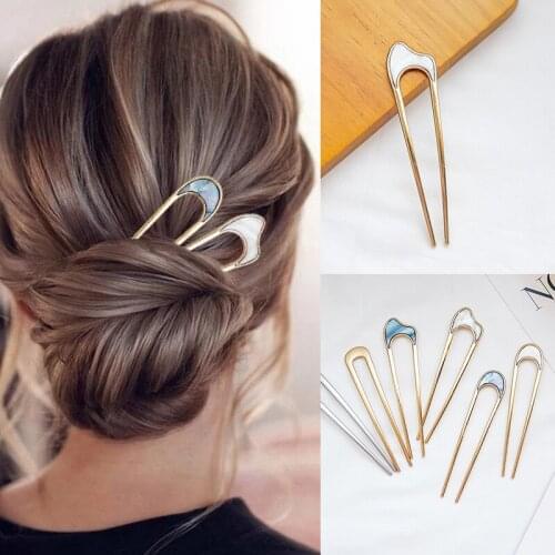 Japan Hair Sticks Women Hair Clip Simple Colorful U Shape Girls Hairpins Hair Sticks Hair Accessories Headwear 2021 Wholesale